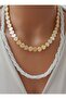 Pearl Bead Necklace - Multicolor - - 2