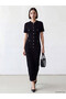 Zero Roba Collar Openwork Knitwear Dress for Style Enthusiasts from Uzg Store