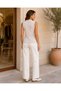 Women's Polo Collar Button Detailed Sleeveless Slim Knitwear Blouse - 3