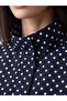 Uzg Store's Women's Coat with High Collar and Polka Dot Pattern, Loose Fit, for Style Enthusiasts - 4
