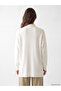 Two Mt Shop Quality Lcw Modest White Interlock Plain Loose & Baggy Women's Sweatshirt Tunic - 4