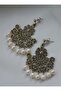 Indian Earrings - Silver Color - - 3
