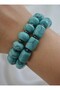 Double Bracelet with Turquoise and Hematite Stones - Multicolor - 2
