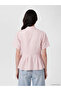 Rmz Gi̇yi̇m Farkiyla V Dikim 100% Cotton Peplum Blouse - 5