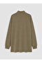 Alita City Lcw Modest Khaki Interlock Plain Loose & Baggy Women's Sweatshirt Tunic with a Difference - 3