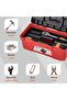 Pro7 Plastic Tool Organizer Box - 35.5cm Strong with Safety Lock for Tool Storage - Removable Display Tray for - 5