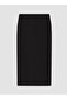 Alita City Lcw Vision Black Raschel Plain Midi Women's Skirt with a Difference - 6