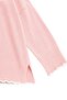 1044 Women's Crew Neck Wave Detailed Side Slit Knitwear Sweater Pink - 3