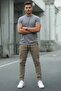 Men's Cargo Pants Cotton Jogger Pants with Elastic Waist and Cuffs - 4