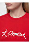 Two Mt Shop Quality Xside Red Combed Cotton Printed Standard & Regular Short Sleeve Women's T-Shirt - 3