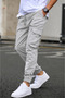 Men's Cargo Pants Cotton Jogger Pants with Elastic Waist and Cuffs