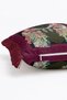 Art Nouveau Twin Female Figures Vintage Burgundy Decorative Fringed Throw Pillow Cover - 4