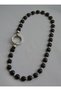 Onyx and Pearl Stone Design Necklace - Multi-Colored - - 3