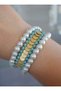 Glass pearl bracelet set - multicolored - - 5