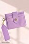 Lilac Card Holder with Keychain Detail