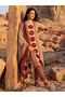 Maroon & Beige Patterned Viscose Kurta Set - ALV2211 | Maroon & Beige-Size:L-40-Inches