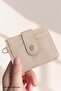 Cream Card Holder with Keychain Detail - 2