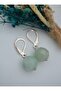 Amazonite Stone Earrings - Silver Color -