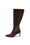 Brown Belt Detailed Women's Heeled Boots