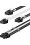 كابل طاقة PCI-e Gen 5.1، 12V-2x6، سلك طاقة لبطاقة الرسومات بقدرة 600 واط، بطول 70 سم