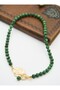 Malachite Stone Vine Necklace - Multicolored - - 4