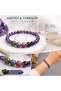 Amethyst & Tourmaline Natural Stone Bracelet - 3