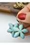 Turquoise Stone Earrings - Multicolor - - 2