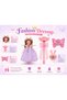 Kids Princess Fashion Doll Dress-Up Playset with Magic Wand, Butterfly Hair Accessories, Bunny Purse, Jewellery & Beauty Accessories, Pretend Fashion Styling Role Play Toy Set for Girls - 4