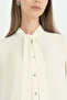 Collared Scarf Shirt - Ecru - 3