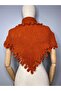 Hand knitted design bohemian triangle shoulder scarf shawl - 3