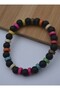 Mat Onyx and Wood Bracelet - Multicolor - - 4