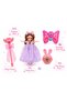 Kids Princess Fashion Doll Dress-Up Playset with Magic Wand, Butterfly Hair Accessories, Bunny Purse, Jewellery & Beauty Accessories, Pretend Fashion Styling Role Play Toy Set for Girls - 5