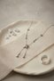 Brass Silver Color Zircon Stone Star Model Women's Necklace