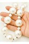 Giant Pearl Design Necklace - White - - 3