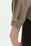 Front Cut Modal Shirt - Mink - 3
