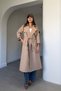 New Seon Premium Double-Breasted Design Trench Coat - Beige - 3