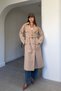 New Seon Premium Double-Breasted Design Trench Coat - Beige - 4