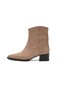 Mink Color Suede Western Style Short Boots
