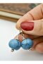 Turquoise Stone Earrings - Multicolor - - 5