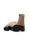 Mink Color Suede Western Style Short Boots - 6