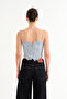 Women's Lace Fabric Corset with Padded Chest and Lace-Up Back Design - 2