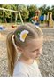 2 Pieces Hand Knitted Daisy Snap Buckle Organic Cotton Amigurumi Knitted Hair Clip Set