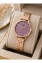 Women's Wristwatch Rose Gold Color Casual and Stylish Combination Japanese Machine Gift Boxed - 2