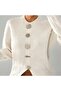 Women's Knitwear Sweater with Pearl and Button Details - 2