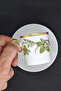 Tirschenreuthe Antique Coffee Cup with Green Flower Figure 90 ml - 3