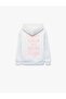 Printed Long Sleeve Zippered Hooded School Sweatshirt with Raised Pocket Detail - 3