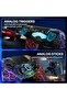 وحدة تحكم لجهاز PS4، مع إضاءة RGB، بطارية 1000 مللي أمبير، اهتزاز مزدوج، تحكم حركي سداسي المحاور - 3