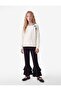 Bow Detailed Long Sleeve Crew Neck Ribbed Sweatshirt - 2