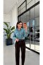 Benef Textured Embroidered Shirt Blue - 2