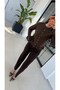 Pearl Buttoned Knitwear Brown - 3